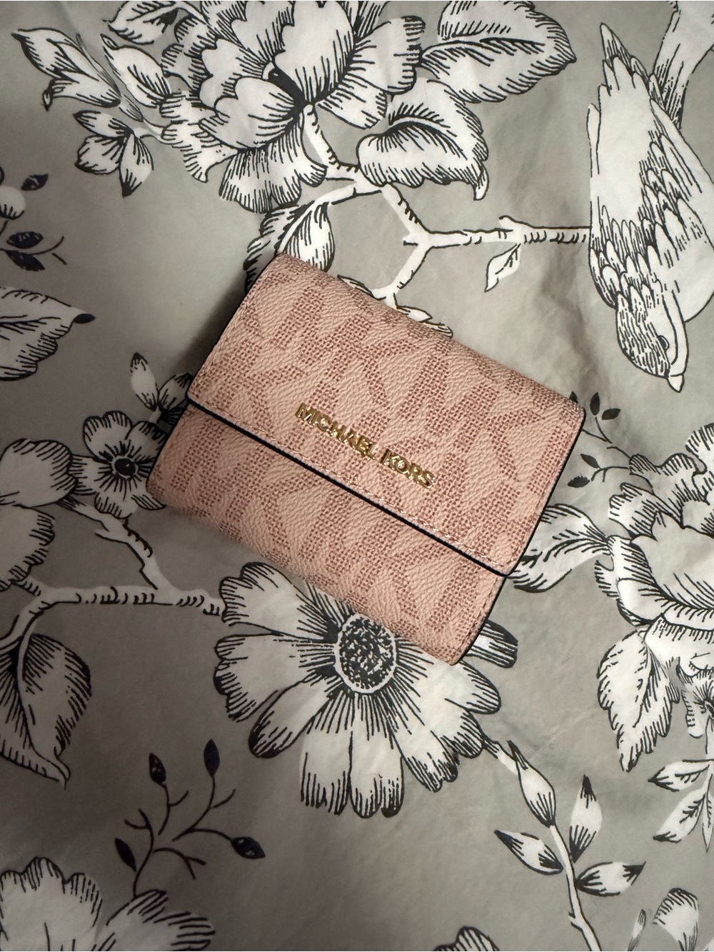 Michael Kors extra small ballet pink Signature jet set Wallet